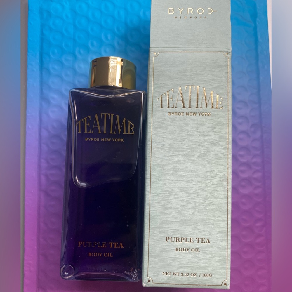 Byroe  Teatime Purple Tea Body Oil New in box sealed FULL SIZE